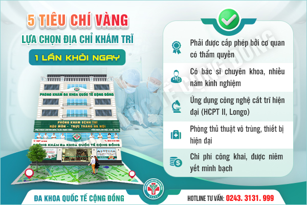 So sánh quy trình khám trĩ thông thường và tại Đa khoa Quốc tế Cộng Đồng
