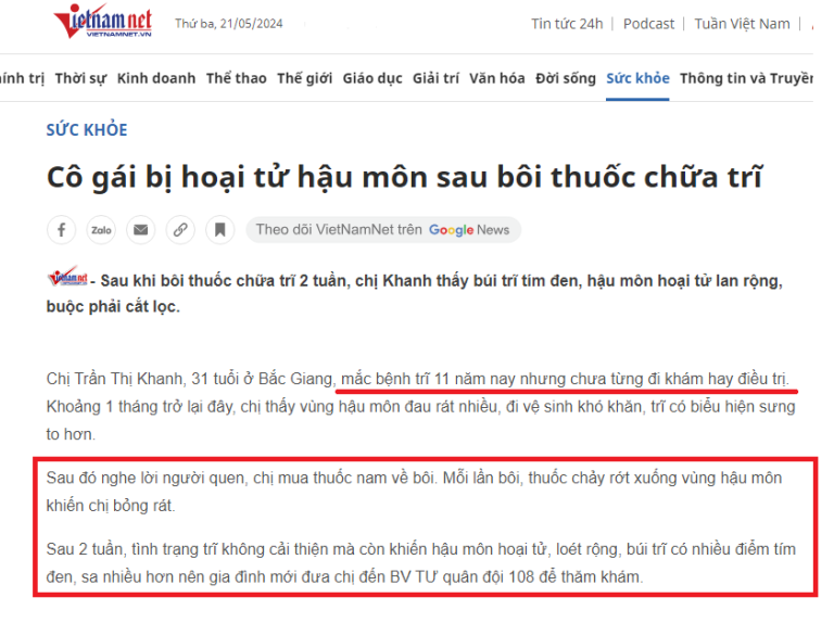 Chữa bệnh trĩ tại nhà: Hiệu quả hay tiềm ẩn nguy cơ?